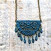 Gypsy Dancer Bohemian necklace blue patina crescent necklace Boho Bohemian Jewelry