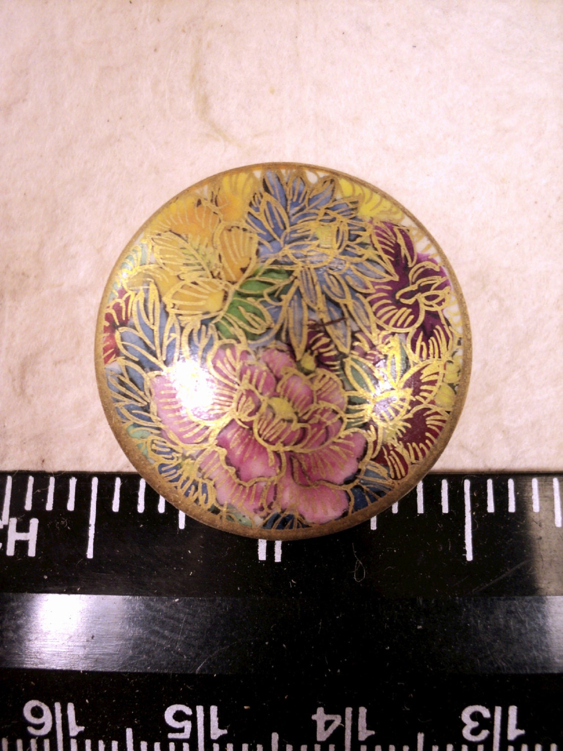 Satsuma button ceramic buttons antique button JAPANESE by rocknwow