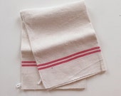 Vintage Striped Tea Towel / Torchon from France