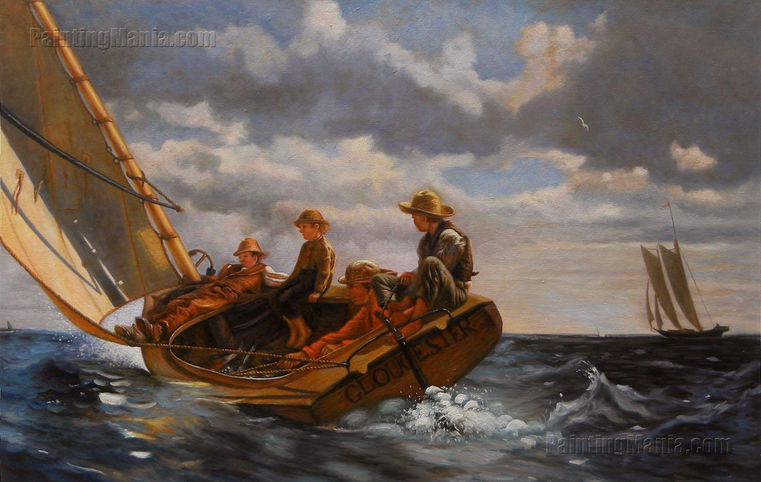 Breezing Up A Fair Wind Winslow Homer hand-painted oil