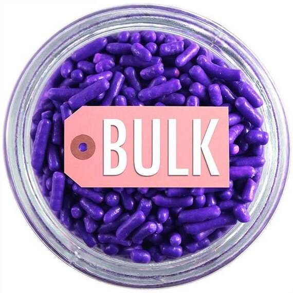 Purple Jimmies BULK 1lb bright purple sprinkles by