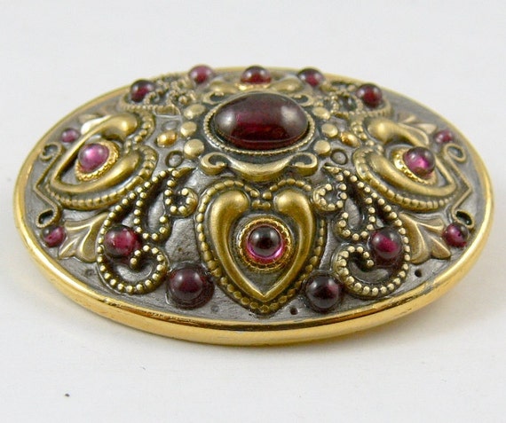 Vintage Michal Golan Byzantine Brooch Pendant