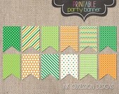 St. Patricks Day Printable Holiday Banner Bunting PDF Green Orange St. Pattys Day Party Printable INSTANT DOWNLOAD Il_170x135