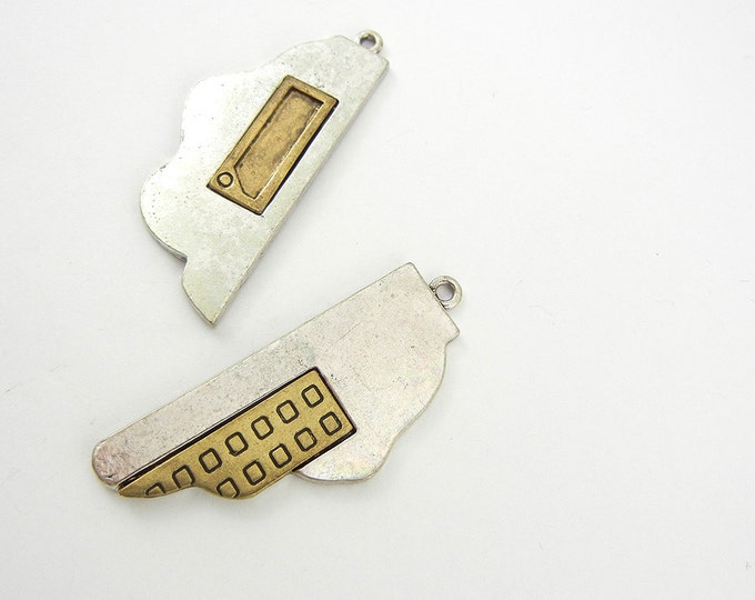 Set of Two-tone Architectural Charms