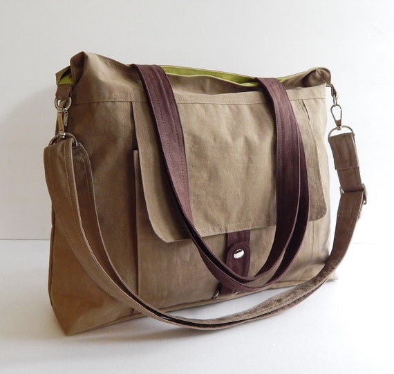 Sale Water-Resistant Bag in khaki messenger bag crossbody