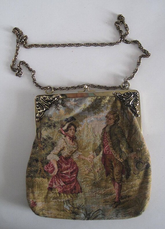 Handbag Purse Vintage Evening Tapestry JR by RetroExchange