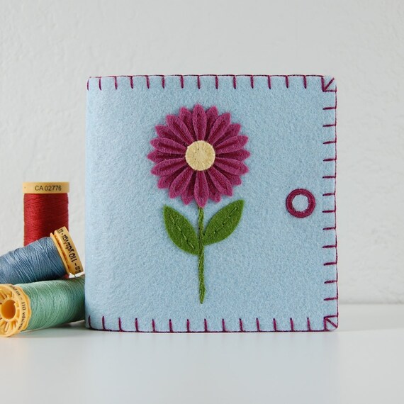 Wool Felt Needle Book / Sewing Needle Case by TheBlueDaisy