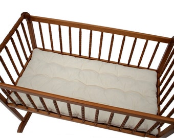 Cradle Futon 100% Organic Cotton- Stuffed and Tufted