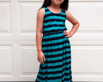 Girls California Dresses and Peplum Top (NB-18) Downloadable .PDF Sewing Pattern & E-Book
