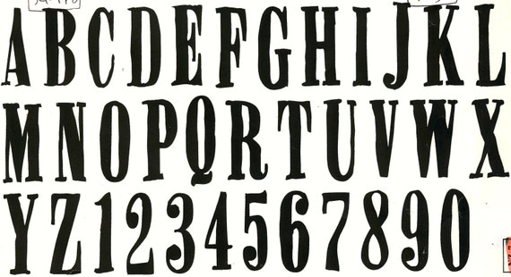 Vertical Alphabet Set by teeshamoore on Etsy