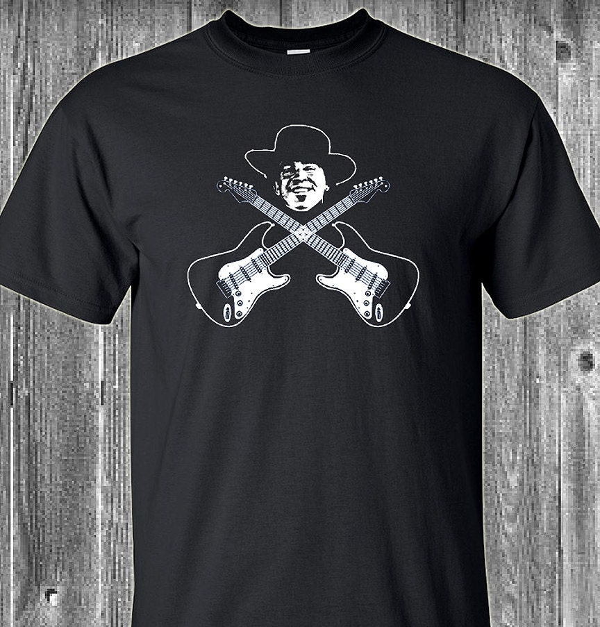 Stevie Ray Vaughan Shirt T Shirt Guitar by LuckyArmadillo on Etsy