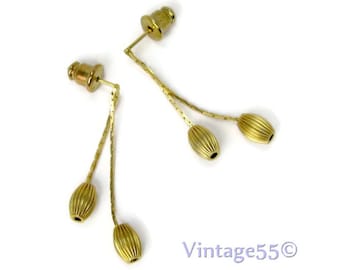 Earrings Gold tone Drop pierced