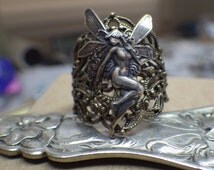 Medieval Fairy Ring ~ Queen Fae ~ Magical ~ Old World Ring ~ Lost Girl ~  Mixed Metals