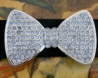 Rhinestone Bow Belt Buckles
