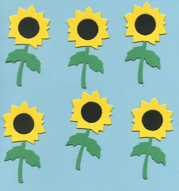 Items similar to Lot of 6 Sizzix Sunflower Die Cuts on Etsy