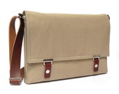 13" / 15" MacBook Pro Retina messenger bag - sand brown denim