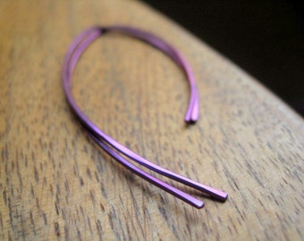 purple earrings. hypoallergenic jewelry. niobium earwires. modern splurge.