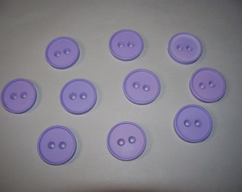 10 Large, Purple Buttons, Lot 2588 (Free US Shipping)