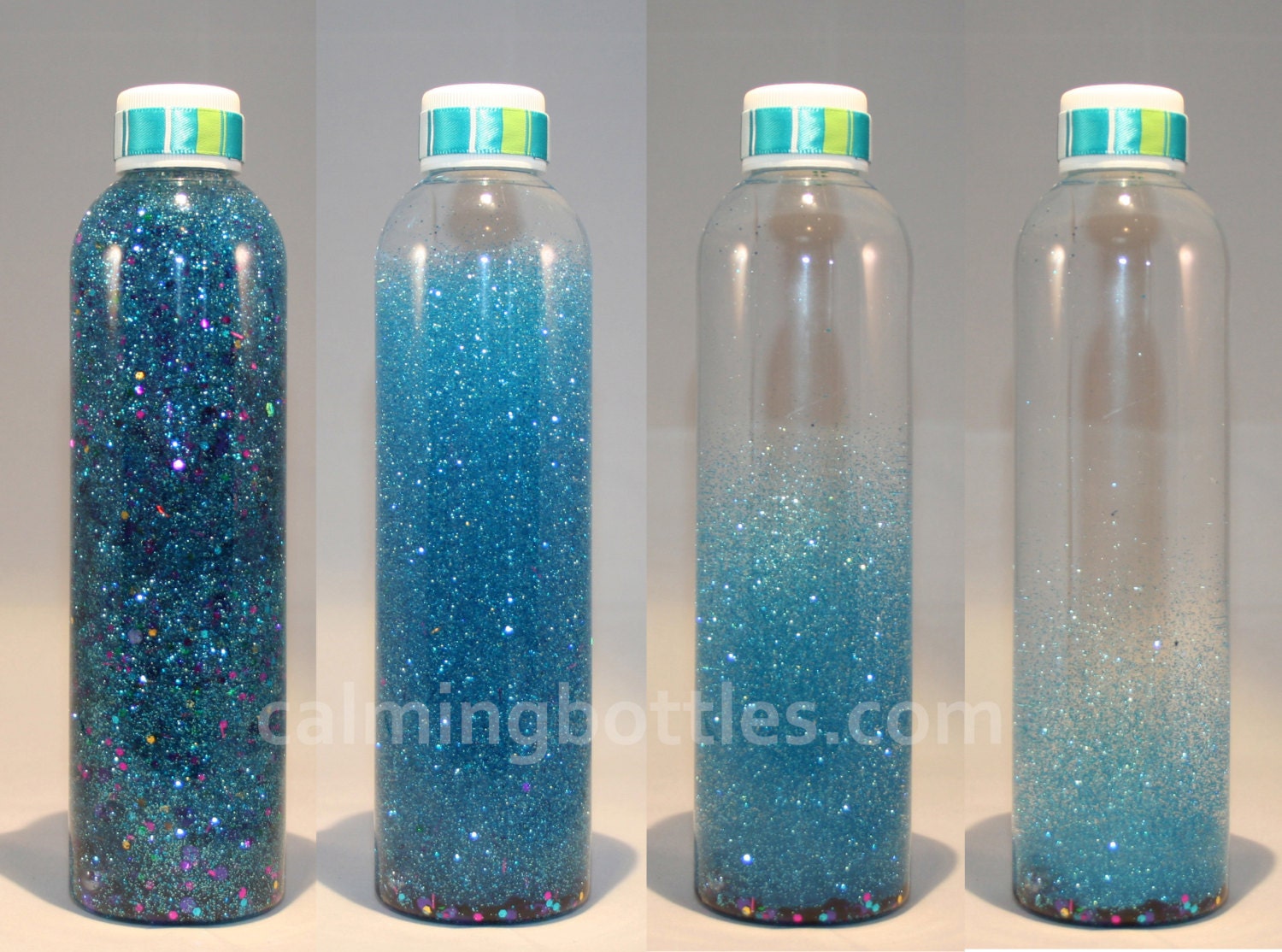 8oz Calming Bottle or Time Out Bottle Glitter Pool Party