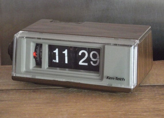 Retro Ken-Tech Flip Clock with Alarm by JuniperHome on Etsy