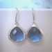 Sapphire Blue Earrings, Minimalist Jewelry, Simple, Modern, Everyday Jewelry