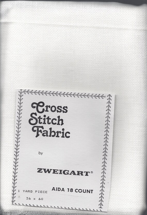 Zweigart Cross Stitch Fabric 18 Count Aida 36 by IrisFoldingCrafts