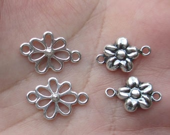 Sterling Silver Flower Links(two flower links)You choose which one