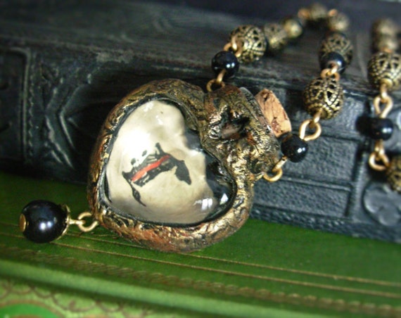 Medieval Incunabula Sacred Heart L Vessel Necklace