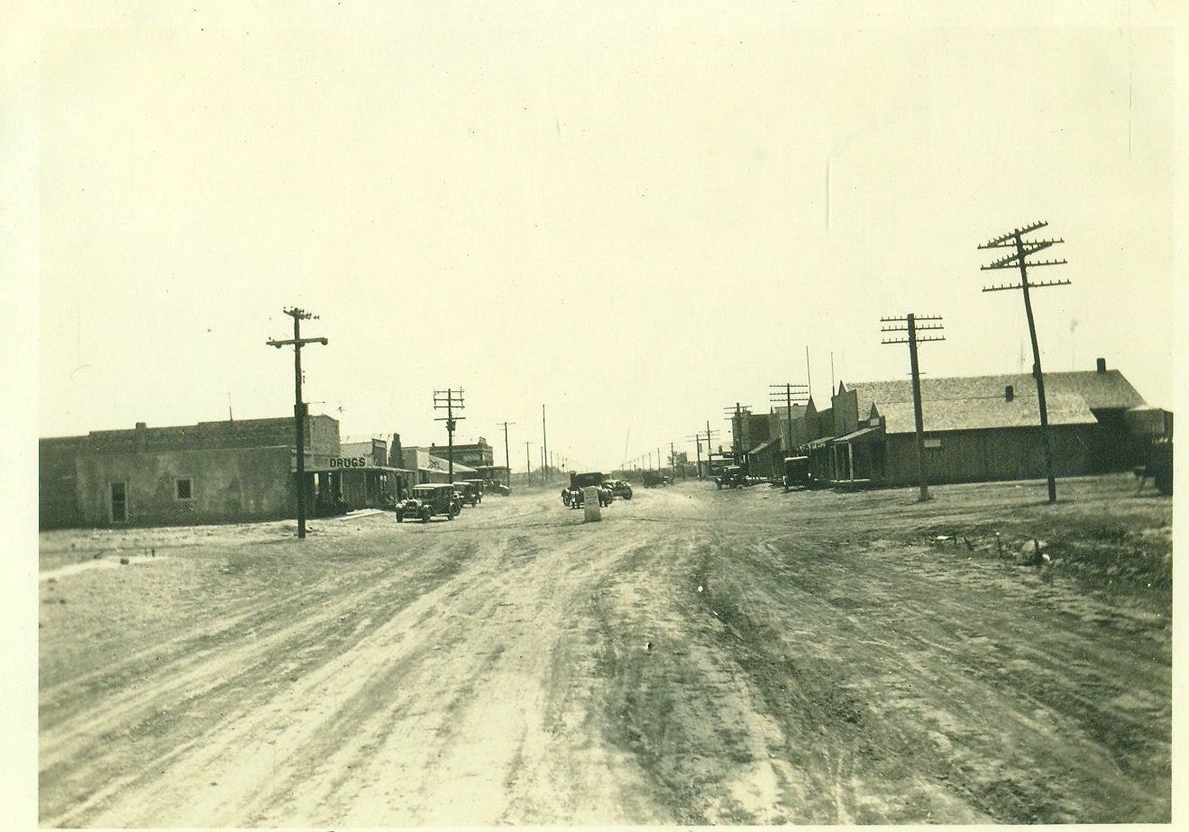 Truscott Texas 1928 Street View of Town Buildings by AlaskaVintage