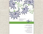 Navy & Green Bridal Shower Fashionista in Navy Blue and Kelly Green Trendy Chic Stylish Bold Irish Il_170x135