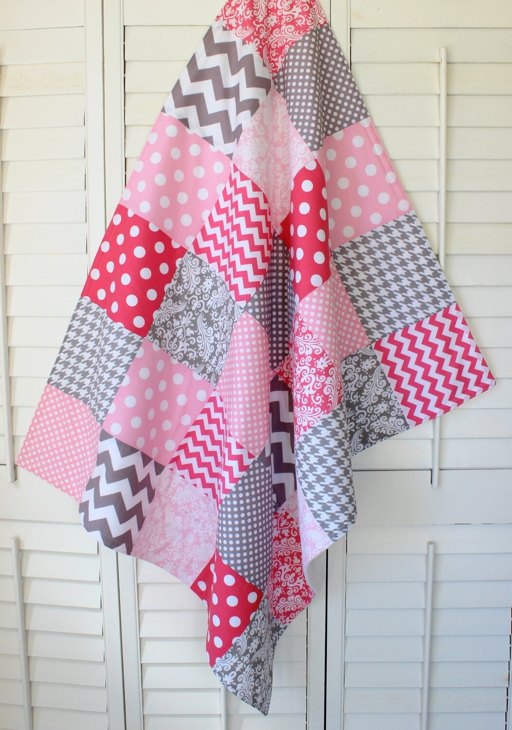 Girl Baby Blanket Nursery Decor Crib Blanket Patchwork Baby