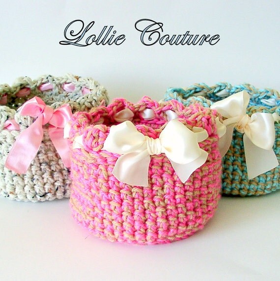 Items similar to Crochet home baskets, buckets, crocheted baskets on Etsy