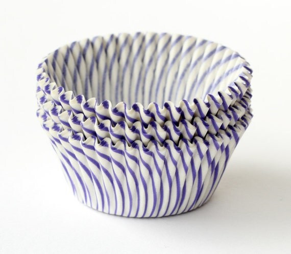 45 Purple Stripe Cupcake Liners / Baking Cups Il_570xn
