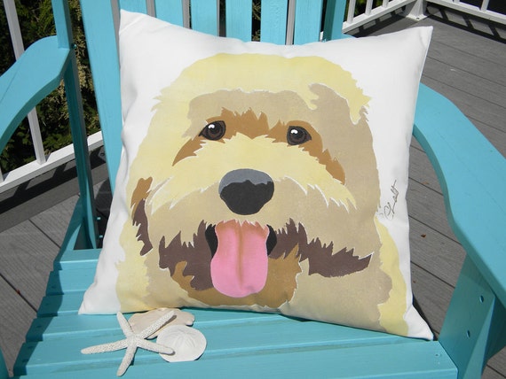 goldendoodle pillow pottery barn