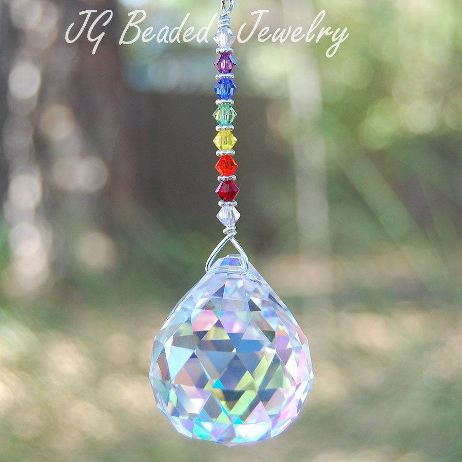 Rainbow Prism Crystal Suncatcher Pick Your by JGBeadedJewelry