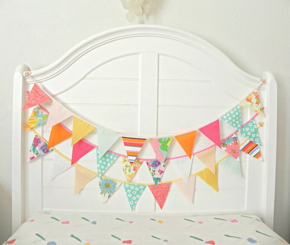 Gumball Circus Fabric Bunting Pennant Garland Decoration 9 Feet / Vintage Circus Style Il_570xn