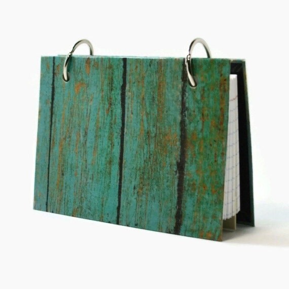 3 x 5 index card laminated binder turquoise by ArtBySunfire