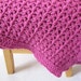 Pink Baby Afghan Blanket in Pizazz Pink, Baby Blanket for Girl