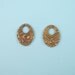 RESERVE LISTING Five pair large bronze oval cut-out bead