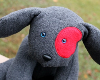 gray stuffed dog