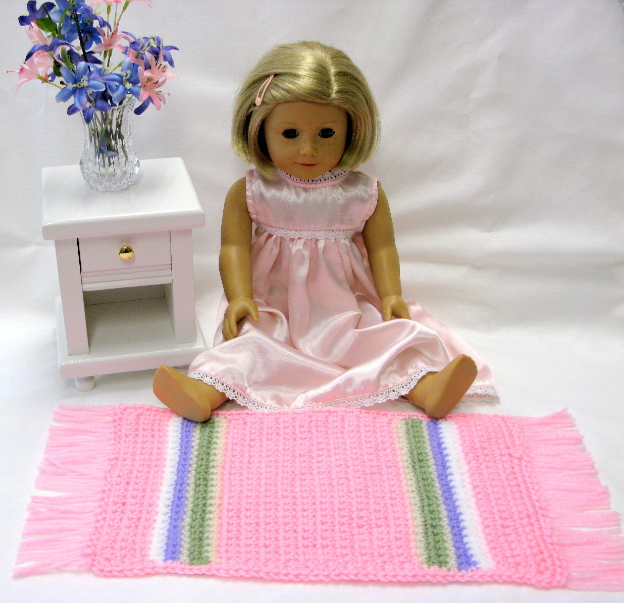 American Girl Crocheted Doll Rug Sasha Doll Throw Rug Rug Kidz