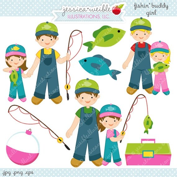 girl fishing clipart - photo #17