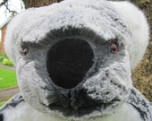 Giant Koala Toy Grey White Plush Collectable ColdhamCuddlies Bear Seeks Adoption Unusual Mascot Special Attraction Friendly Companion Toy