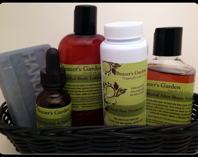 Men's Organic Skincare Giftset - Fathers Day - Natural Skincare Bath set for Him - Valentines Gift for Men - Men Bath & Body - Free Shipping