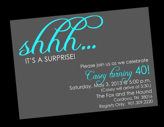 Dinywageman: Free Printable Surprise Birthday Party Invitations Templates