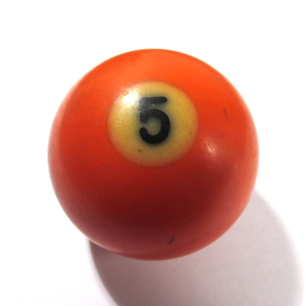 VINTAGE Billiard Ball POOL Ball Bakelite 5 Man Cave by punksrus