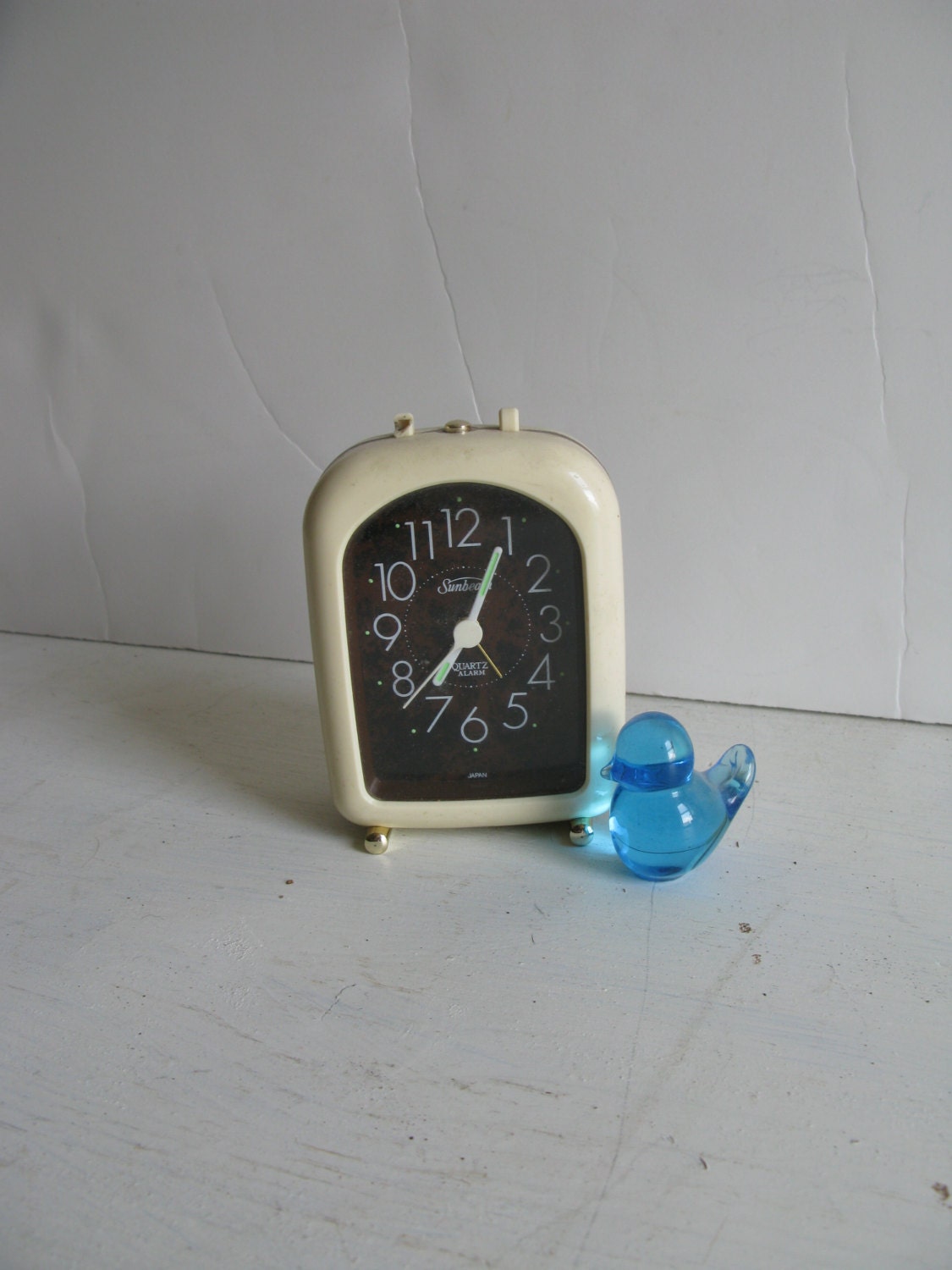 Vintage Sunbeam Clock with Alarm Small Portable Time Machine