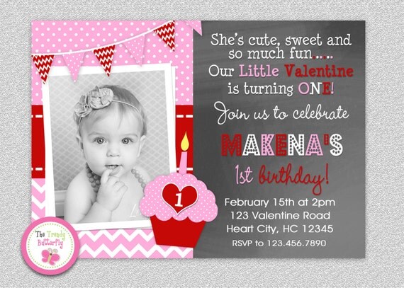 Valentine Birthday Invitation , Valentines Birthday Party Invitation Boys or Girls Il_570xn