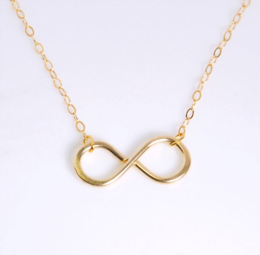 Infinity Necklace Gold Necklace Infinity Jewelry by JWjewelrybox
