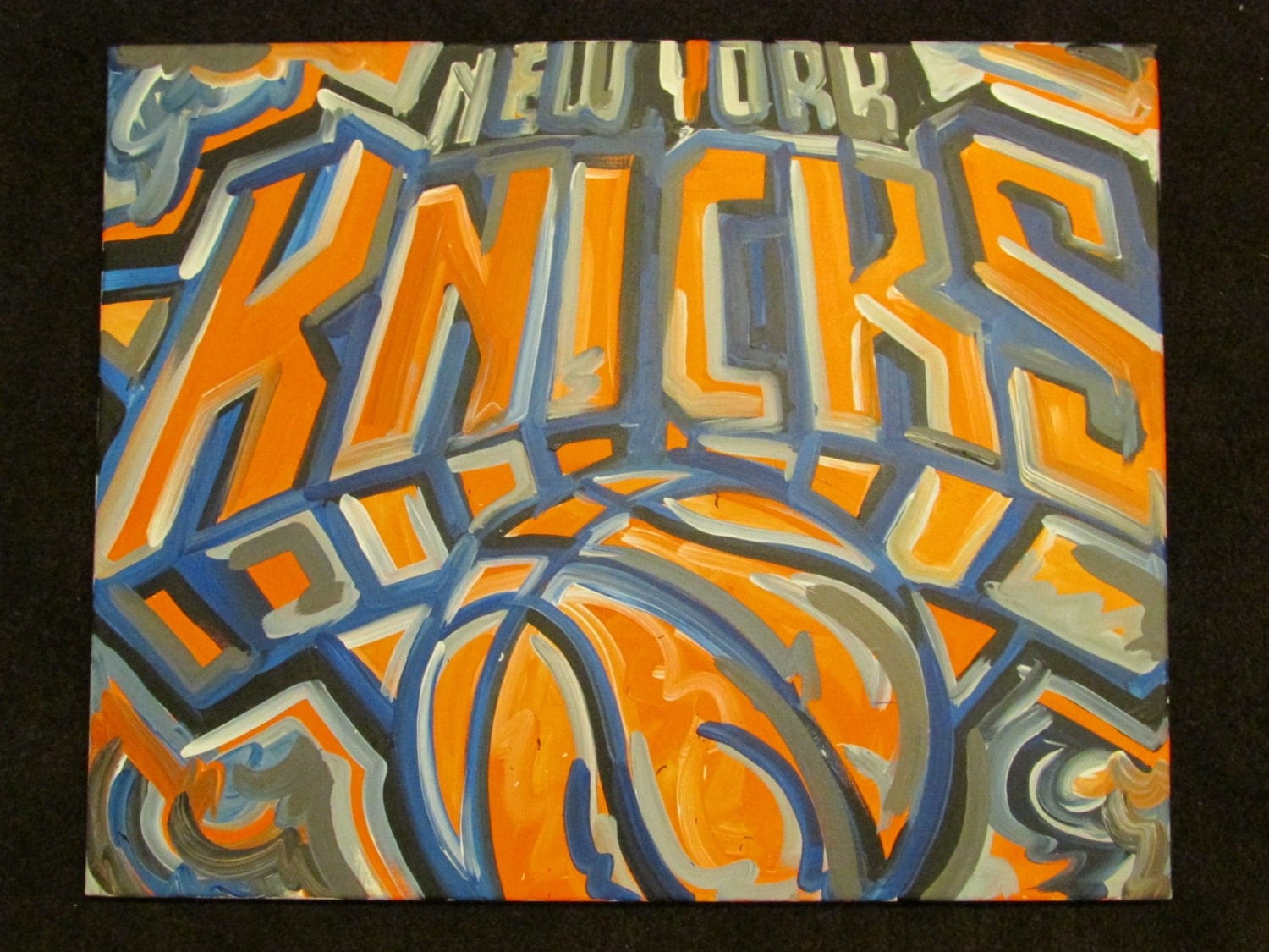 New York Knicks Painting by Justin Patten Sports by stormstriker
